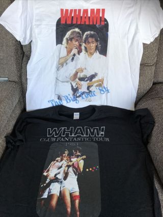 ‘club Fantastic’ & ‘big Tour’ Xl T - Shirts George Michael & Wham