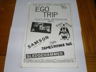 Ego Trip No 1 - Fanzine 1982 Jimmy Page Rose Tattoo Angel Witch Samson Sledgeham