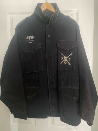 Anthrax Crew Winter Jacket.  1990 Persistance Of Time Tour Extreamly Rare Find