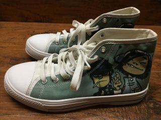 Gorillaz - " Green High Top Sneakers " - (us - Womens Size 6)