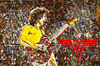 Van Halen Poster Art " Cathedral " Large 20x30 Print Eddie Van Halen