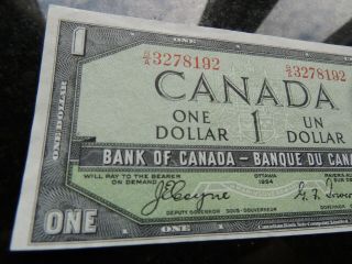 1954 BANK OF CANADA $1 ONE DOLLAR B/A 3278192 DEVIL ' S FACE COYNE TOWERS 3
