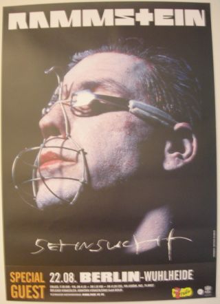 Rammstein German Concert Tour Poster 1997 Helnwein Sehnsucht
