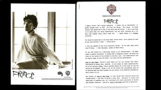 1987 - - Prince Promo Presskit Photo,  Bio - Sign Of The Times Record