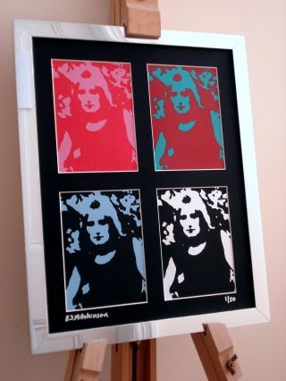 Rod Stewart Ltd Edition Signed Pop Art Canvas