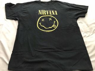 Xl Unworn Rare Deadstock 1992 Nirvana Smiley T Shirt.  Seattle.  Grunge