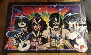 Poster Only 1980 Kiss Unmasked Insert Casablanca Records Victor Stabin