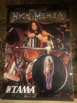 Nick Menza Megadeth Tama Drums Laminated Poster/ Banner