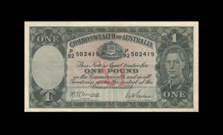 1942 Australia Kgvi 1 Pound Armitage & Mcfarlane ( (ef))