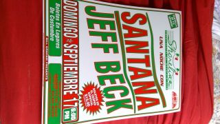 Santana,  Jeff Beck Concert Poster - 1st Printing