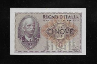Italy Empire,  5 Lire 1940 Xviii,  Au / Unc