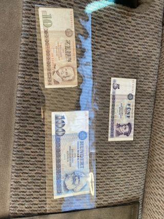 3 Old 1970s German Marks/ Bills