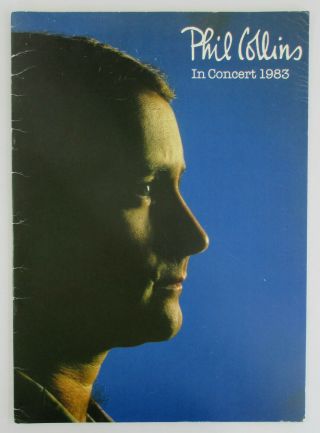 Phil Collins In Concert 1983 Tour Program Souvenir Book Guide (photos Genesis)