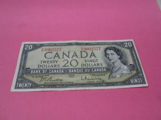 1954 - $20 Canada Note - Canadian Twenty Dollar Bill - Re3002577