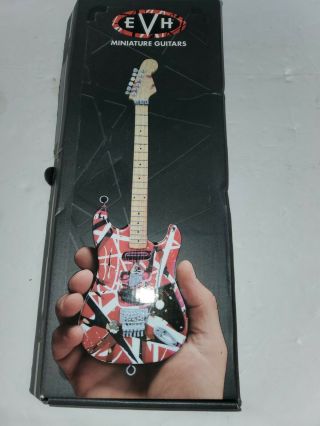 Miniature Guitar.  Evh (eddie Van Halen) Frankenstein Mini Guitar W/stand.