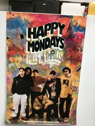 Happy Mondays 1990 Promo Poster “pills N’ Thrills”.  20” X 30”