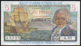 Saint Pierre And Miquelon 5 Francs 1950 (p - 22)