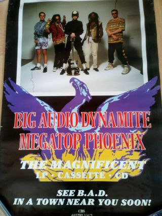 Big Audio Dynamite Poster Megatop Phoenix 80 