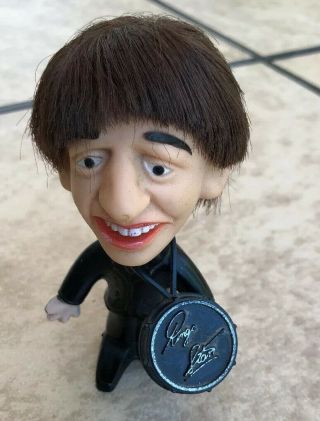 Beatles Ringo Starr Soft Body Remco Seltaeb Doll 1964 With Instrument Hair