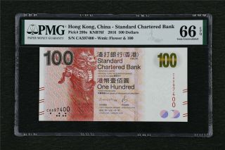 2016 Hong Kong China - Standard Chartered Bank 100 Dollars Pick 299e Pmg66epqunc