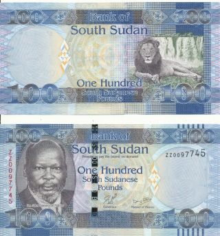South Sudan - 100 Pounds 2011 Unc - Pick 10ar - Serie Zz - Replacement