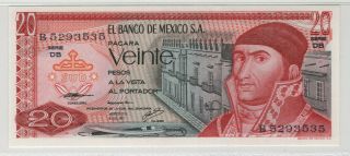 1977 20 PESOS BANCO DE MEXICO PICK 64D PMG GEM UNC 66 EPQ (535) 3