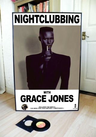 Grace Jones Night Clubbing Promo Poster,  Slave To The Rhythm,  Private Life