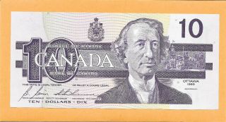 1989 Canadian 10 Dollar Bill Bdv1074281 Crisp (unc)