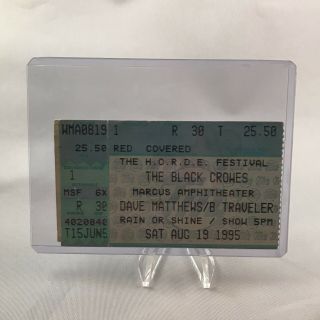Horde Dave Matthews Traveler Crowes Concert Ticket Stub Vintage August 19 1995