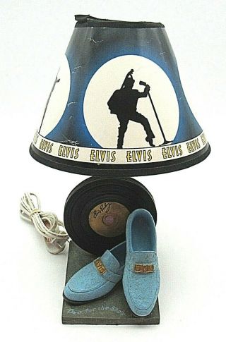 Elvis Presley Blue Suede Shoes Two For The Show Lamp Vintage