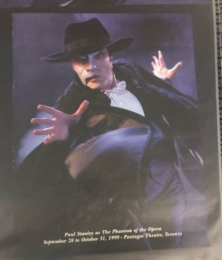 Kiss Paul Stanley Phantom Of Opera Promo Poster 18x24 Inches