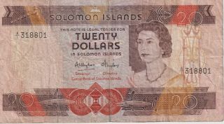 Solomon Islands 20 Dollars Issued 1984 P12 Afine/fine