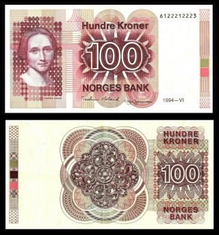 Norway,  100 Kroner,  1994,  Km 43e,  Xf