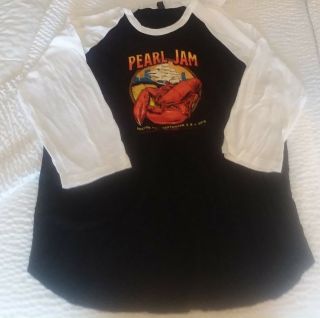 Pearl Jam Shirt 2xl Xxl 3/4 Sleeve Lobster Boston Fenway Park September 2018