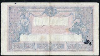 1000 Francs Bleu Et Rose 1925 VG/Fine 2