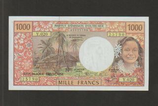 French Pacific Territory 1000 Francs Banknote 1996 Uncirculated Cat - 2 - 5b - 5790
