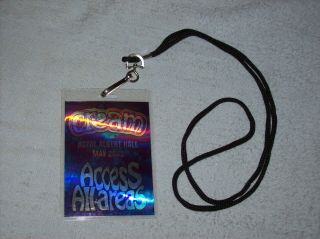 Eric Clapton Cream 2005 Reunion Tour Issued All Access Laminate Backstage Pass