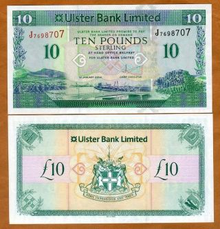 Ireland Northern,  Ulster Bank,  10 Pounds,  2014,  P - 341 -,  Unc