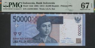 Tt Pk 152d 2005 Indonesia 50000 Rupiah I.  Ngurah Pmg 67 Epq Gem Unc