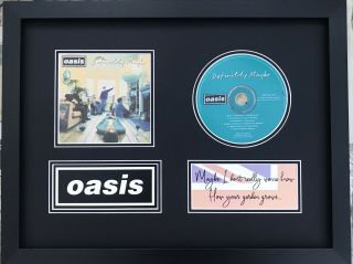 Oasis Definitely Maybe Framed Cd Artwork/ Liam Noel Gallagher