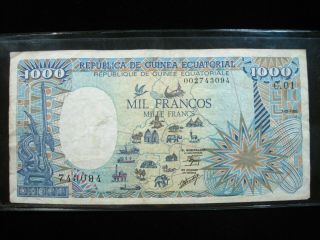 Equatorial Guinea 1000 Francs 1985 94 Currency Bank Money Banknote