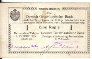 German,  East Africa,  1 Rupee,  1916,  Au/unc,  Error