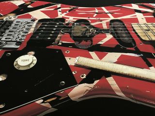 The Frankenstrat And Bumblebee Wall Art Van Halen Vh Eddie Guitar 3 Feet Wide