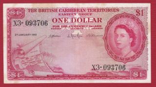 The British Caribbean Territories 1961 1 Dollar Eastern Group