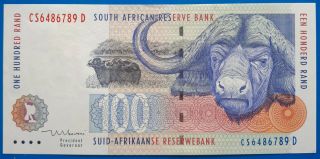 Republic Of South Africa,  South Africa; 100 Rand Nd (1999),  P - 126b,  Sig.  8,  Unc