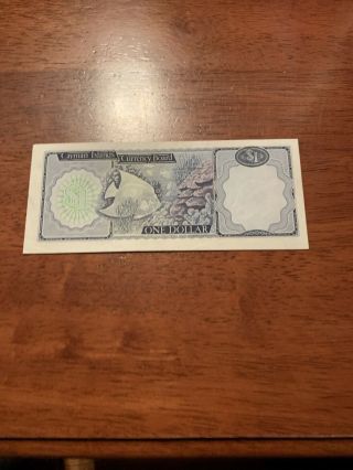 CAYMAN ISLANDS $1 Dollar 1971 (ND 1972),  P - 1a A/1 Prefix,  QEII Note,  UNC 2