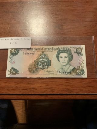 Cayman Islands - Five Dollar Note - 1991 - P12a - Uncirculated