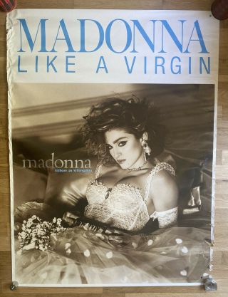 Madonna - Like A Virgin Promo Poster.  39.  5”x42”