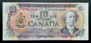 1971 Bank Of Canada $10 Dollars Replacement Note Dy 3018022 Bc - 49ca