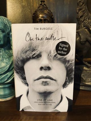 Tim Burgess One Two Another Signed Book.  Lyrics From The Charlatans Autographed.